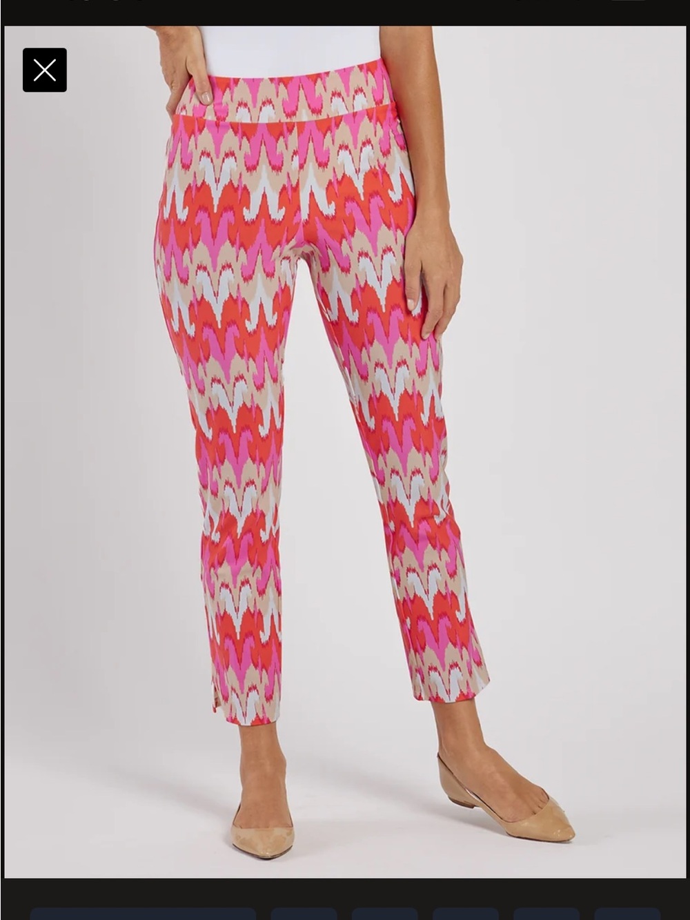 Jude Connally Lucia women’s xl new Pink, Orange & Cream Ikat Pants